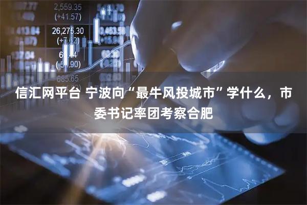 信汇网平台 宁波向“最牛风投城市”学什么，市委书记率团考察合肥