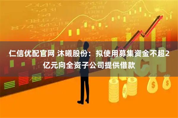 仁信优配官网 沐曦股份：拟使用募集资金不超2亿元向全资子公司提供借款